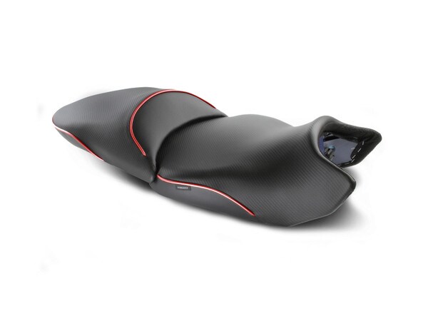 Check out the World Sport Performance Front Motorcycle Seats with CFX and Red Welt for the BMW R 1300 GS.